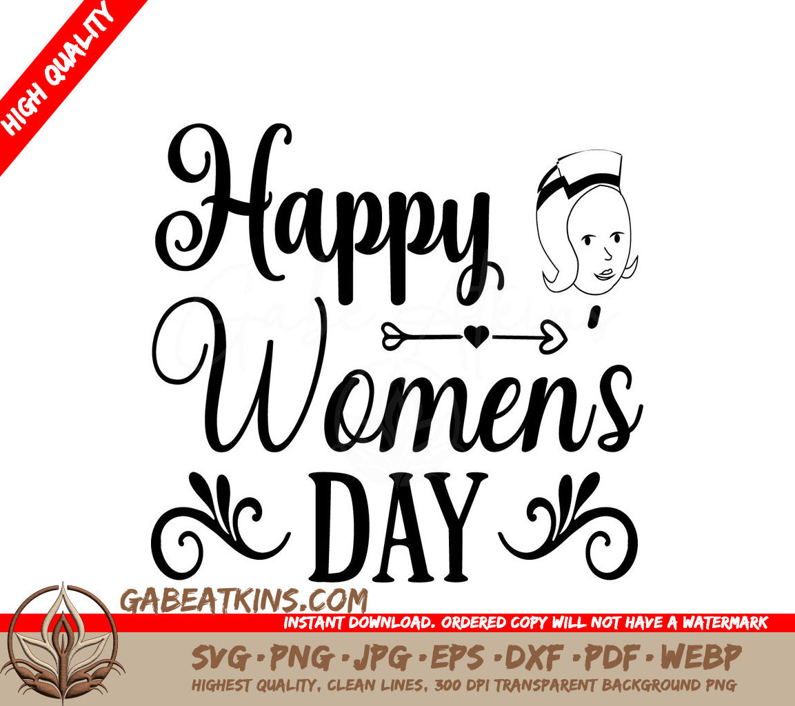 Happy Womens Day SVG Design SVG