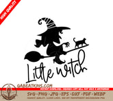 Little Witch Silhouette SVG for Valentines Day T-Shirt Design SVG