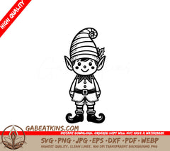 A Christmas Elf SVG - Happy Christmas Elf SVG