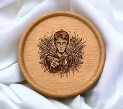 Harry Potter Holding Wand SVG - Drawing SVG