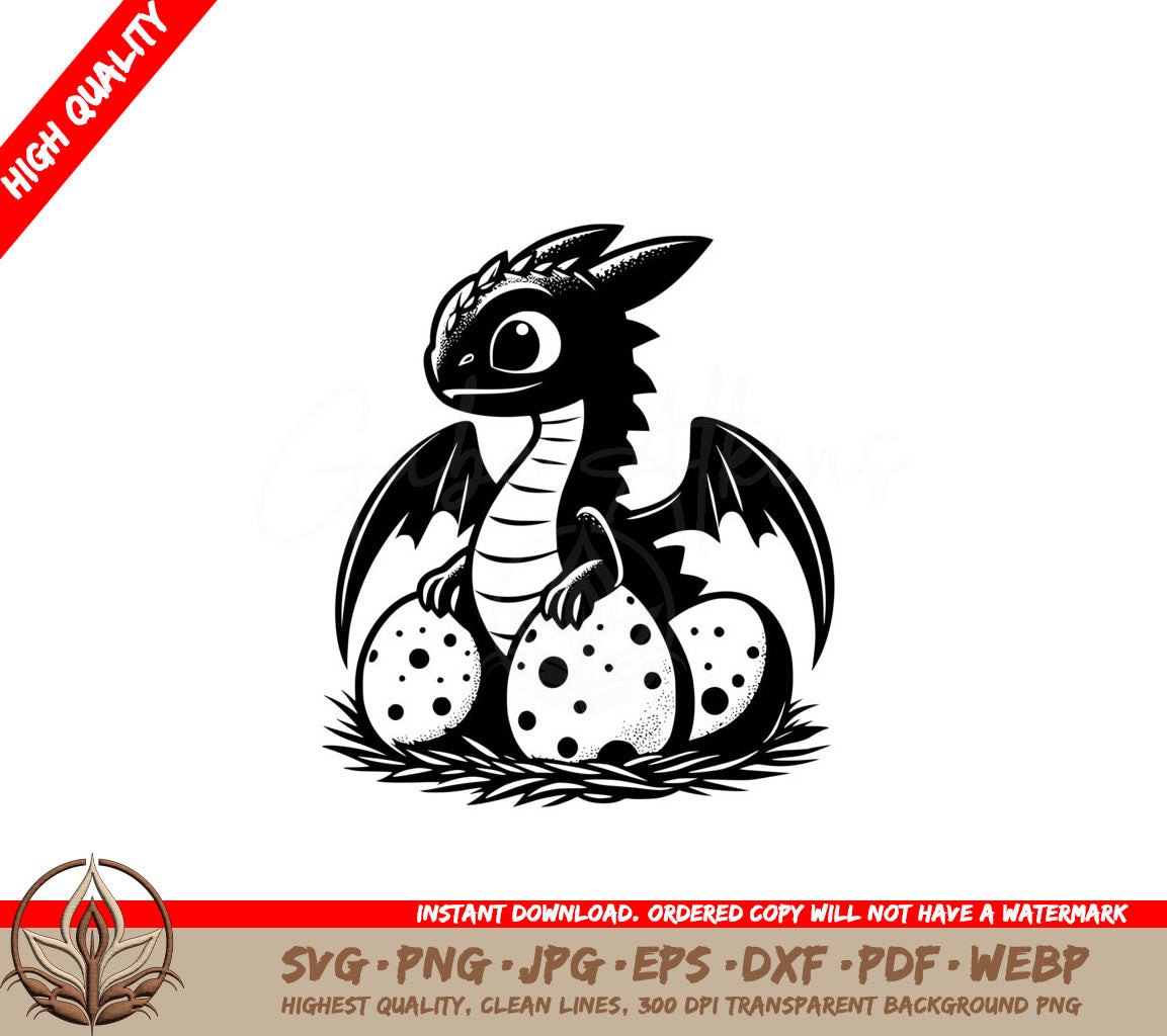 Hatchlings Watchful Dragon SVG