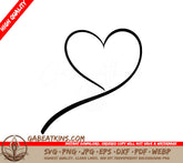 Hand Drawn  Heart SVG - Simple & Elegant Design SVG
