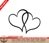 Hand Drawn Hearts SVG - Romantic Design SVG