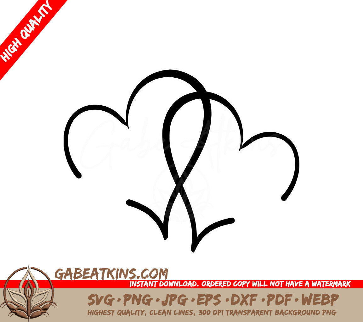 Hand Drawn Hearts SVG - Perfect for Valentines Day SVG