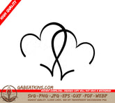 Hand Drawn Hearts SVG - Perfect for Valentines Day SVG