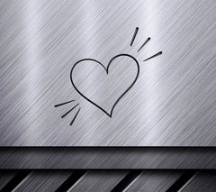 Hand Drawn Heart with Rays SVG SVG