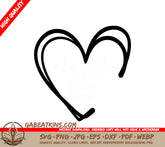 Hand-Drawn Heart SVG for Digital Projects SVG