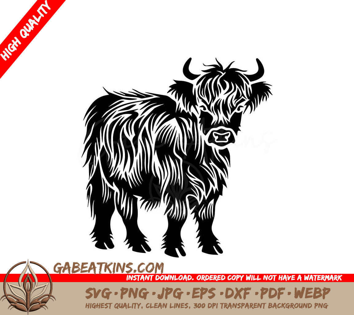 A Yak With Horns SVG - Highland Cow SVG