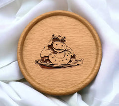 Hippo Sunglasses SVG - Inflatable Ring Vector Illustration SVG