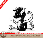 Dragon with Arrow SVG - Cute Cartoon Hippocampus Illustration SVG