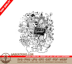 Back to School Doodle SVG Set - Hipster Drawing SVG