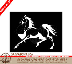 A Horse On A Black Background SVG - Horse3 SVG