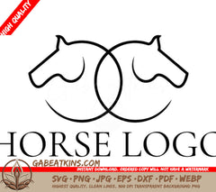 A Black And White Logo For A Horse Company SVG - Horse Elegant Logo Symbol Vector Simplicity Line Art Concept SVG