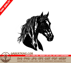 A Horses Head SVG - Horse Headshot SVG