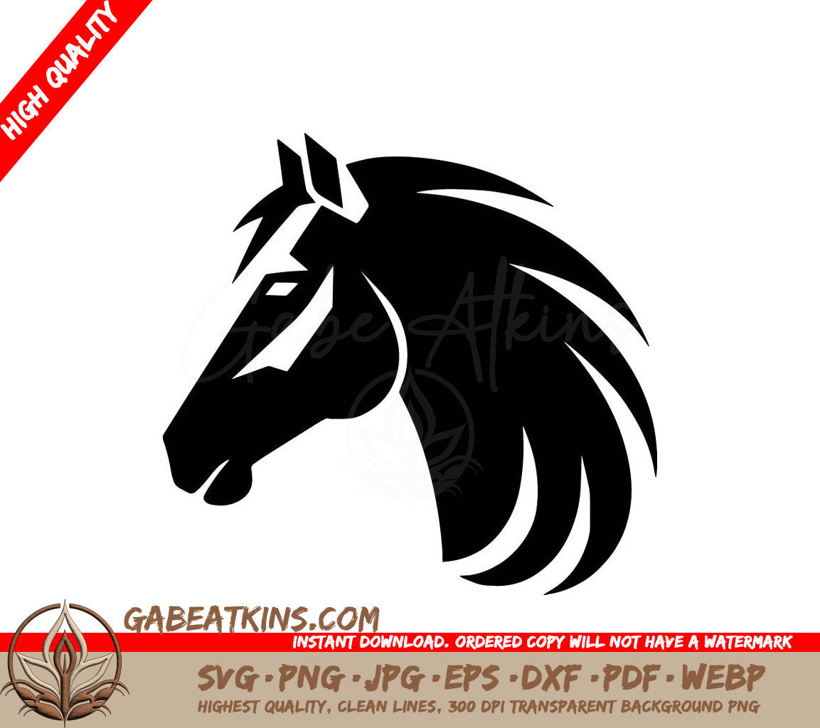 A Horses Head SVG - Horse Minimalist and Flat Logo Vector illustration SVG