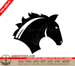 A Horses Head SVG - Horse face logo emblem template SVG