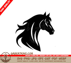 A Horses Head SVG - Horses Minimalist and Flat Logo Vector illustration SVG