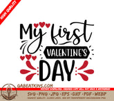 My First Valentines Day SVG - Heart Design for Digital Cutting SVG