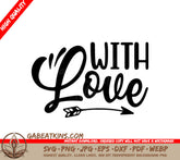 With Love Arrow Design SVG SVG