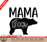 Mama Bear Silhouette SVG - Design SVG