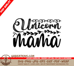 Unicorn Mama SVG Design Design SVG
