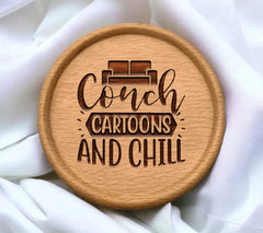 Couch Cartoons & Chill SVG - Sign SVG