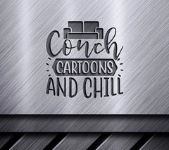 Couch Cartoons & Chill SVG - Sign SVG