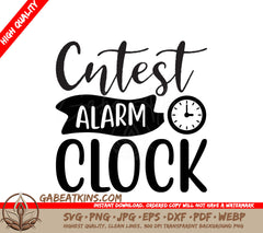 Cutest Alarm Clock SVG Design - Huge Baby SVG