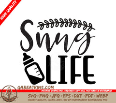 Swing Life SVG Design - Huge Baby Snug Life SVG