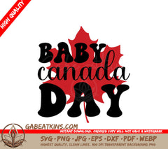 Baby Canada Day Red Maple Leaf SVG SVG