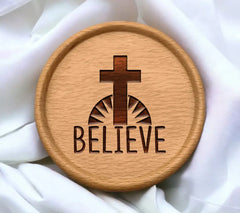 Christian Believe Cross Design SVG - SVG