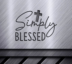 Simply Blessed Cross SVG - Christian Design Design SVG