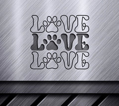 Love Paw Print SVG - Dog Lover Design SVG