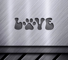 Paw Print Love Silhouette SVG - Dog Lover Design SVG