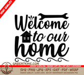 Welcome Home SVG - House Sign Design SVG