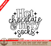 Hot Chocolate Furry Socks SVG Design SVG