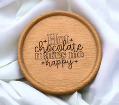Hot Chocolate Makes Me Happy SVG Design SVG