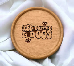 Iced Coffee & Dog Design SVG SVG