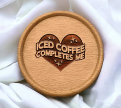 Huge Iced Coffee Completes Me SVG Design SVG