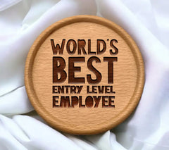 Worlds Best Entry Level Employee SVG Design for Office Mugs SVG