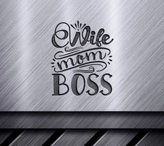 Wife Mom Boss SVG Design - SVG
