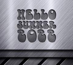 Hello Summer 2022 SVG - Colorful Retro Letters on White Background SVG