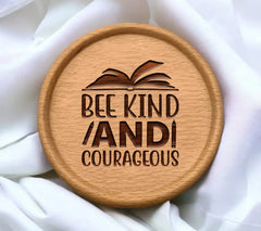 Bee Kind & Courageous Design SVG - School Design SVG