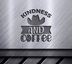 Kindness & Coffee Cowboy Hat SVG Design SVG
