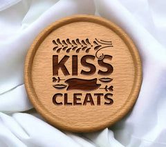 Kiss My Cleats SVG - Sports Poster Design SVG