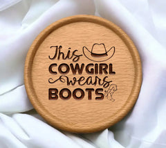 This Cowgirl Wears Boots SVG - Western Sign Design SVG