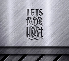 Lets Toast to the Host Wine Bag SVG SVG