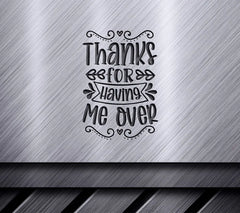 Thanks Before Having Me Over Wine Bag SVG SVG