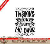 Thanks Before Having Me Over Wine Bag SVG SVG
