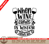 Wine Wisdom SVG - Huge Wine Bag Design SVG